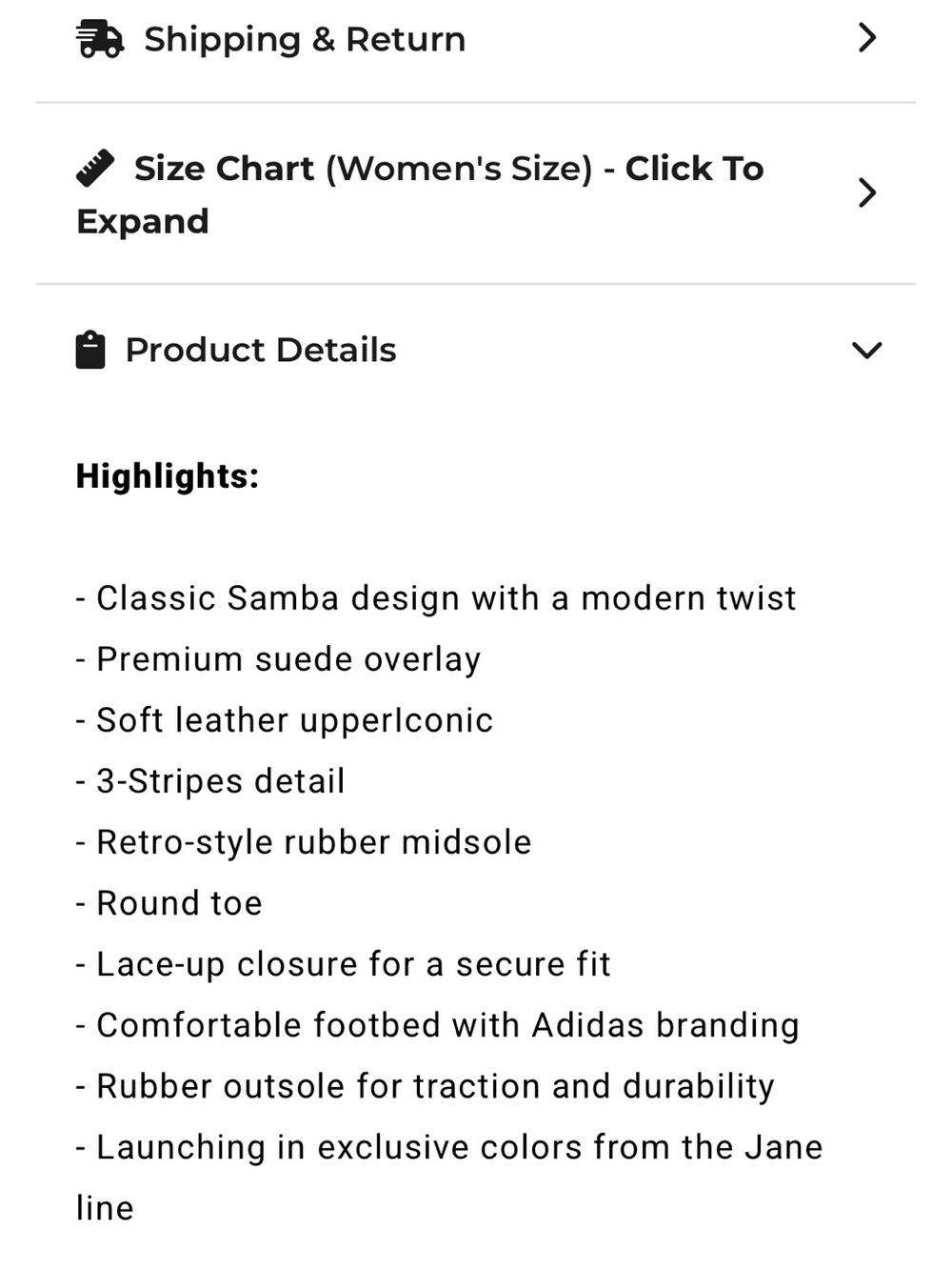 NEW adidas Samba Jane sneakers, brand new in box - Picture 9 of 9
